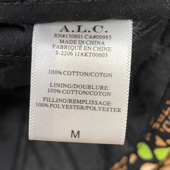 Last Chance! New ALC Emory 100% Cotton Quilted Boho Jacket Beige Green sz M $595 - Picture 8 of 9